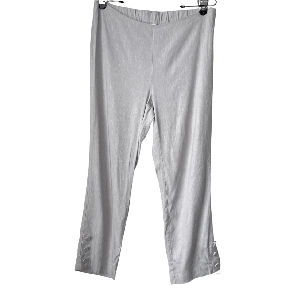 J. Jill Linen Stretch Gray Cropped Pants